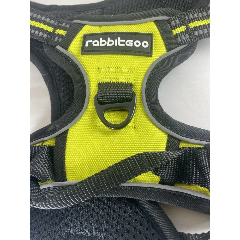 lime Dog Harness, No-Pull Pet Harness with 2 Leash Clips size small